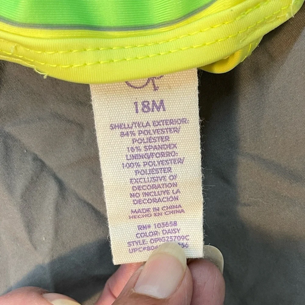 OP Neon Rainbow Stripe One Piece Swimsuit Size 18M